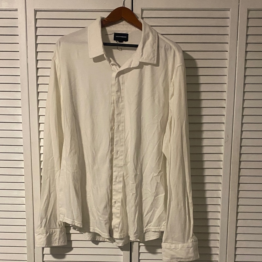 Lucky Brand casual Cream Dress Shirt